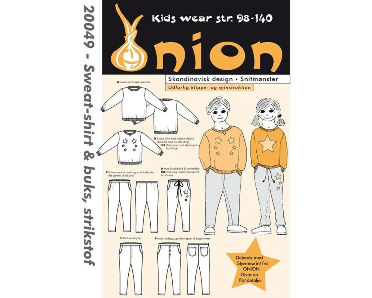 Sweatshirt und bequeme Hose, Schnittmuster ONION 20049