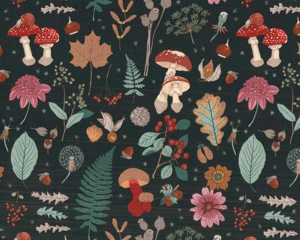 Sweatstoff FALL HERBARIUM, Waldmotive, Hilco