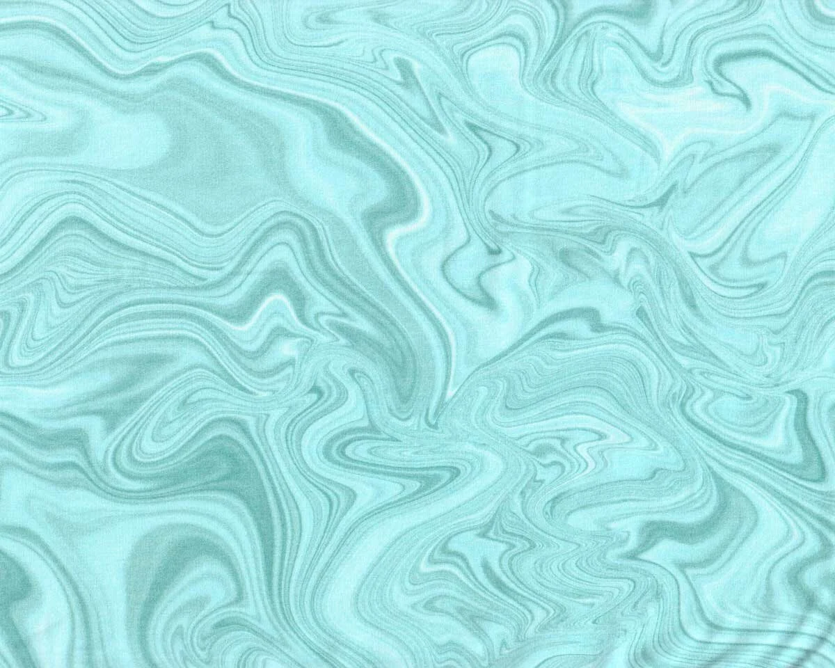 Sweatstoff FLUID, Marmormuster, türkis, Hilco