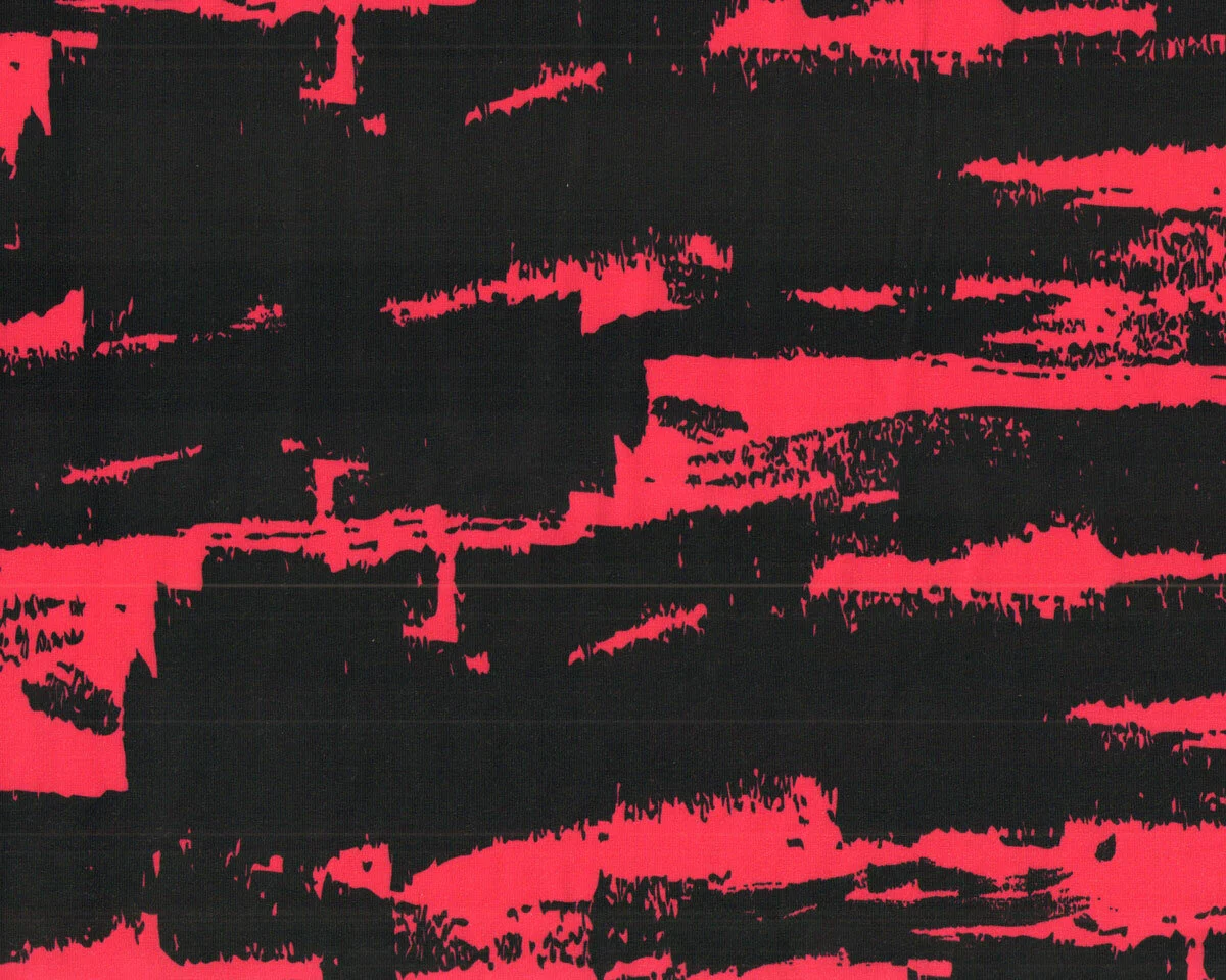 Sweatstoff French Terry GRUNGE, Streifenmuster, schwarz-fuchsia, Hilco