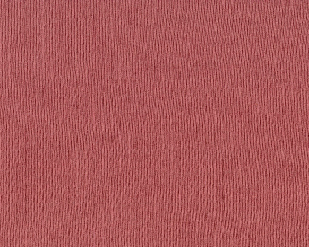 Sweatstoff French Terry ORGANIC, dunkles altrosa, Fibre Mood
