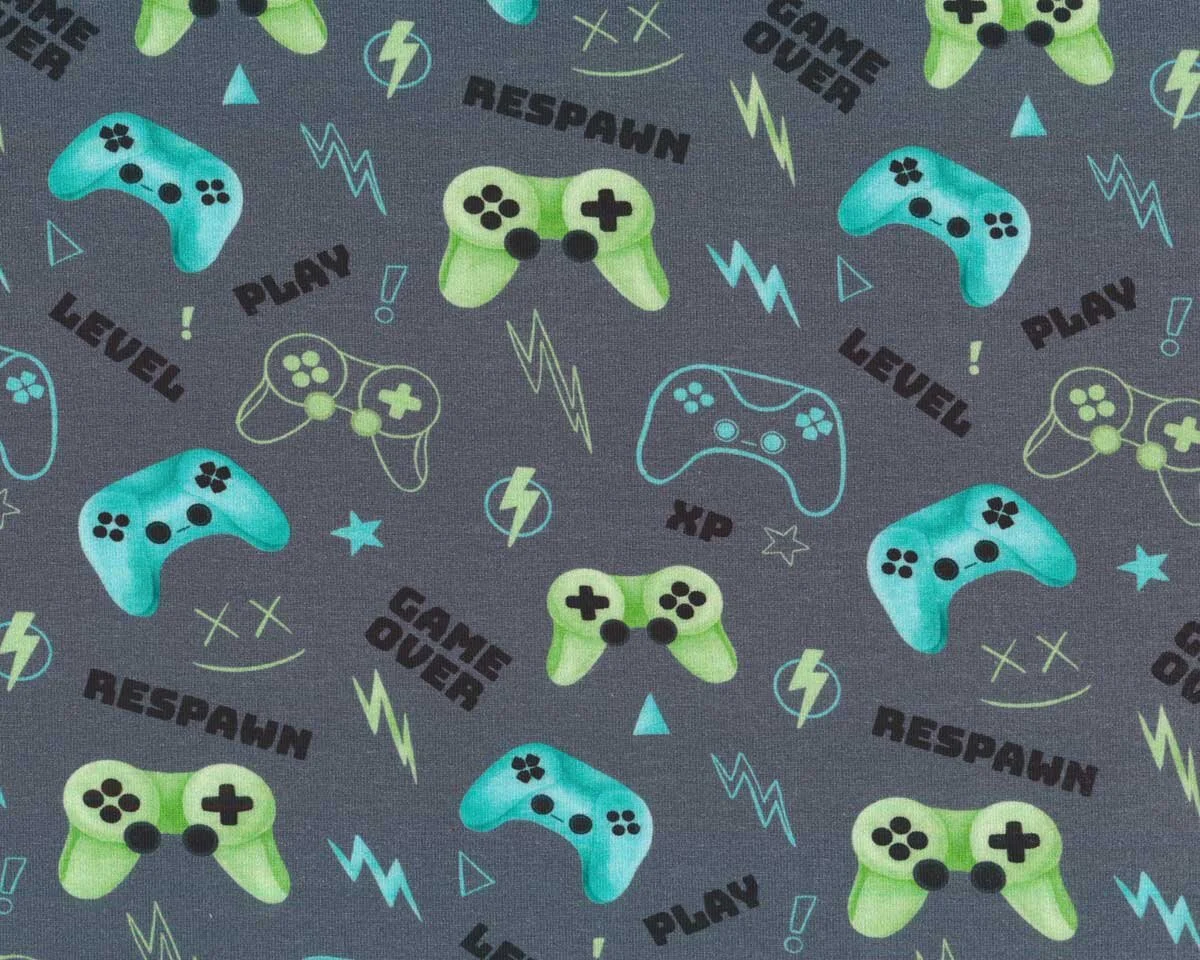 Sweatstoff GAMER, Spielkonsole, anthrazit, Hilco