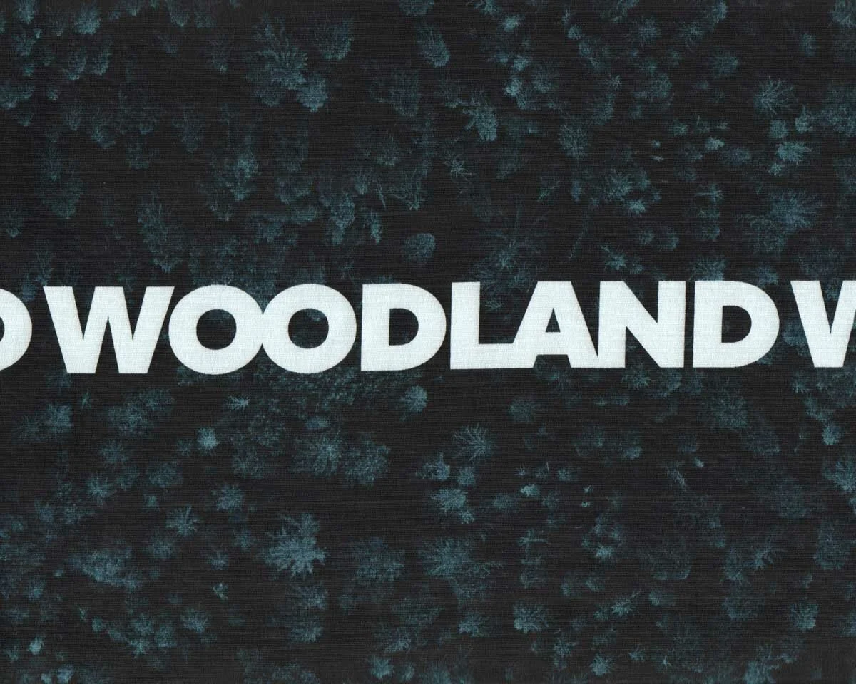 Sweatstoff WOODLAND by Thorsten Berger, Bäume, petrol