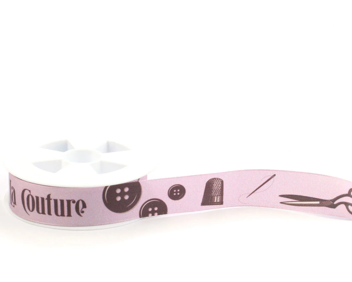 Taftband mit Digitaldruck LA COUTURE, Nähwerkzeug, 25 mm