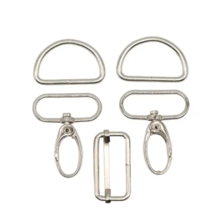 Taschen-Zubehör-Set 5 tlg. 30 mm, glänzend silber