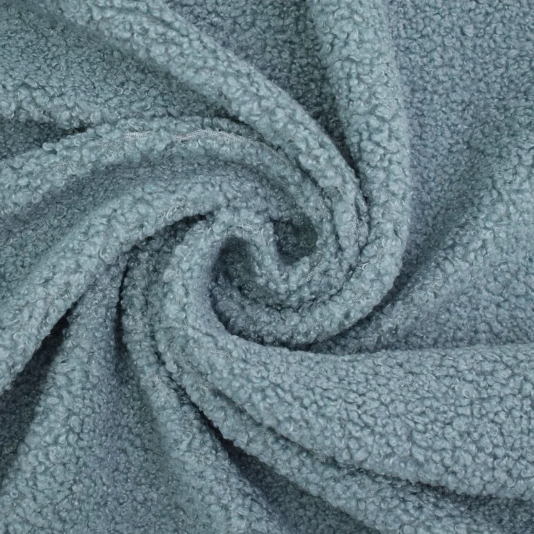 Teddyplüsch leicht, taubenblau