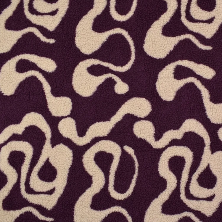 Teddyplüsch Waves, aubergine