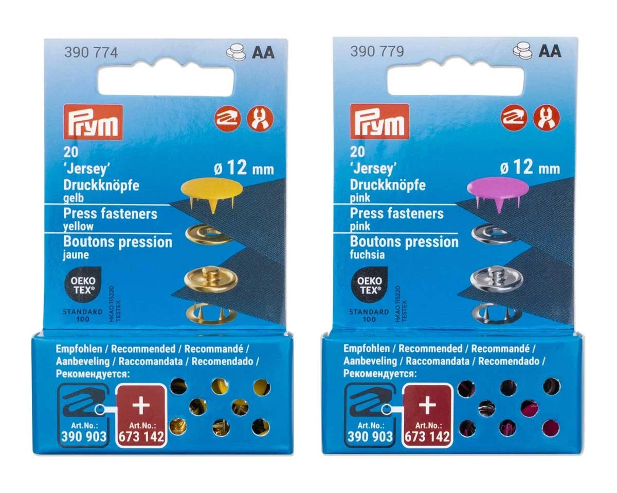 Vario Creative Tool Druckknöpfe JERSEY, 11 Farben in 12 mm, Prym