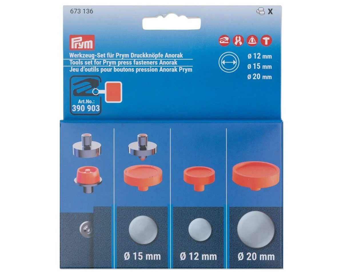 Vario Creative Tool Zusatz-Werkzeug für Druckknöpfe ANORAK, 12, 15 und 20 mm, Prym