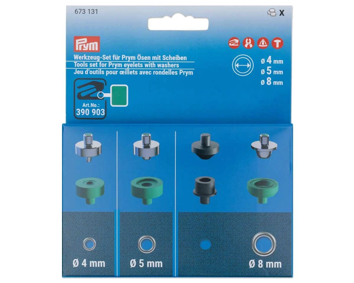 Vario Creative Tool Zusatz-Werkzeug für Ösen mit Scheiben, 4, 5 und 8 mm, Prym