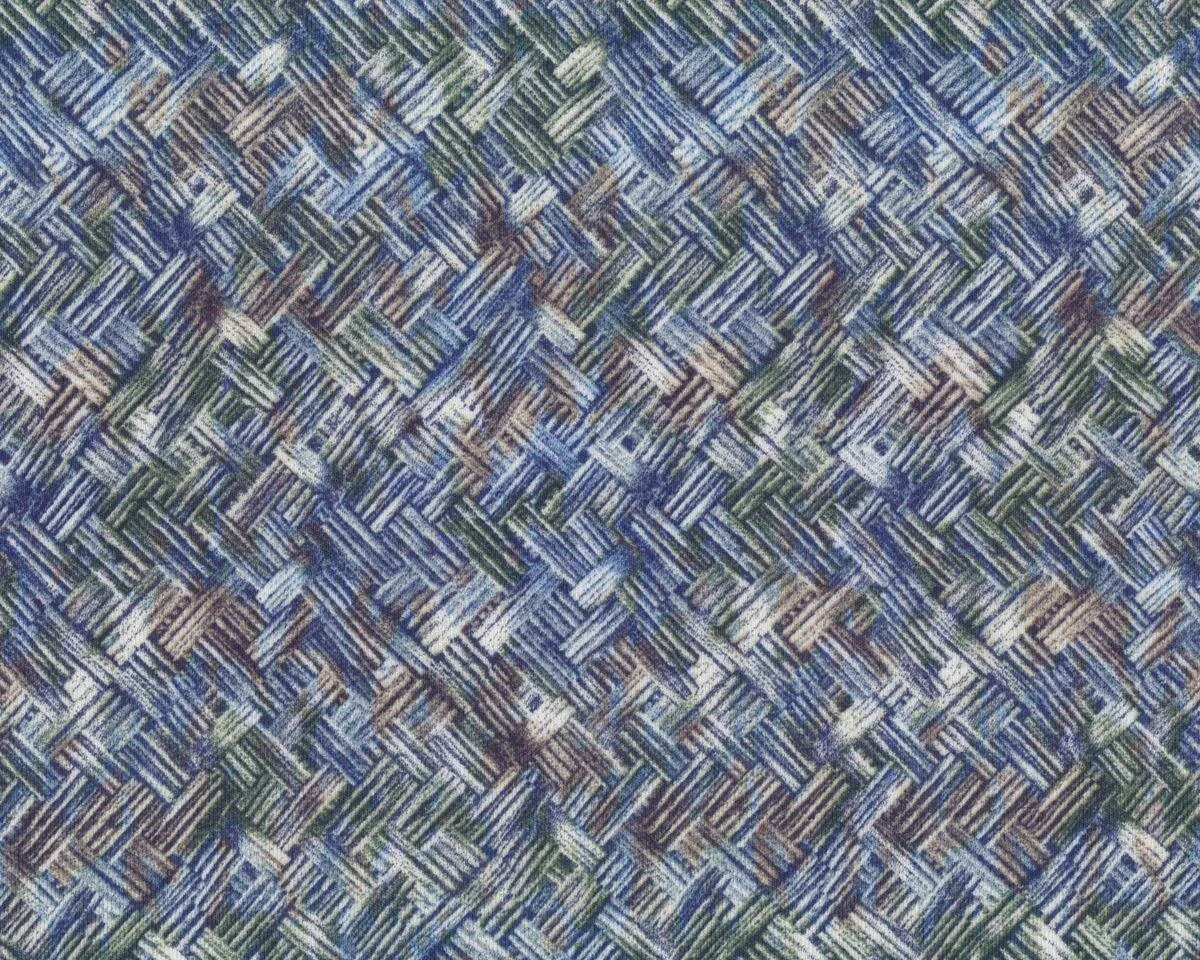 Viskose-Jersey AMANDA, Diagonal-Flechtmuster, jeansblau-moosgrün