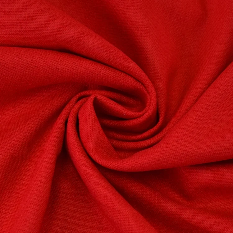 Viskose Leinen Mix Uni, rot