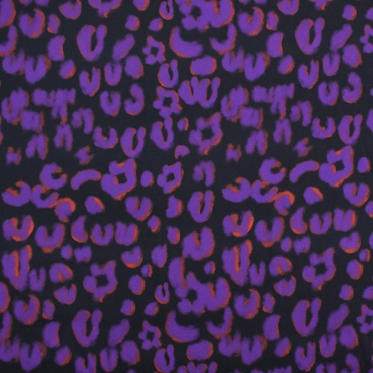 Viskose Satin Leo, schwarz