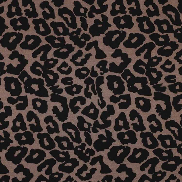 Viskose Stretch Leopard, braun