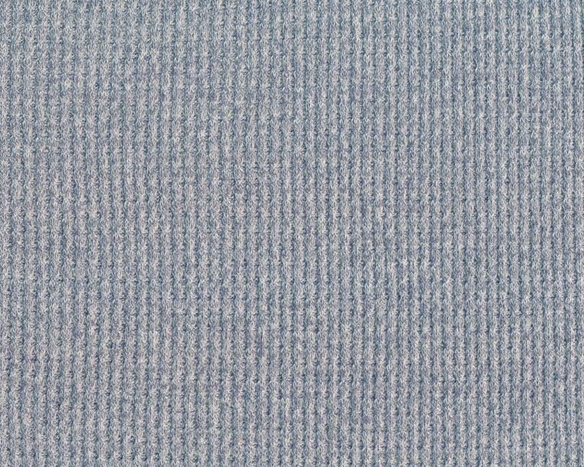 Viskose-Strickjersey mit Fleeceabseite SOFT WAFFLE, hellblau meliert, Hilco