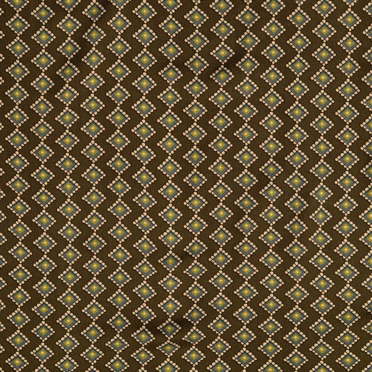 Viskose Twill Geometrics, olivgrün