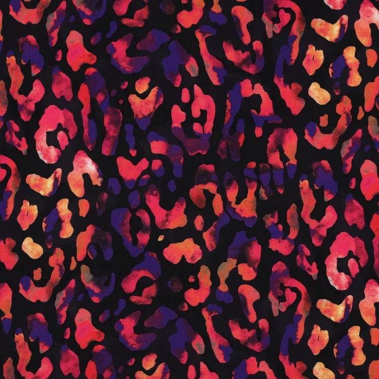 Viskose Voile Color Leo, schwarz