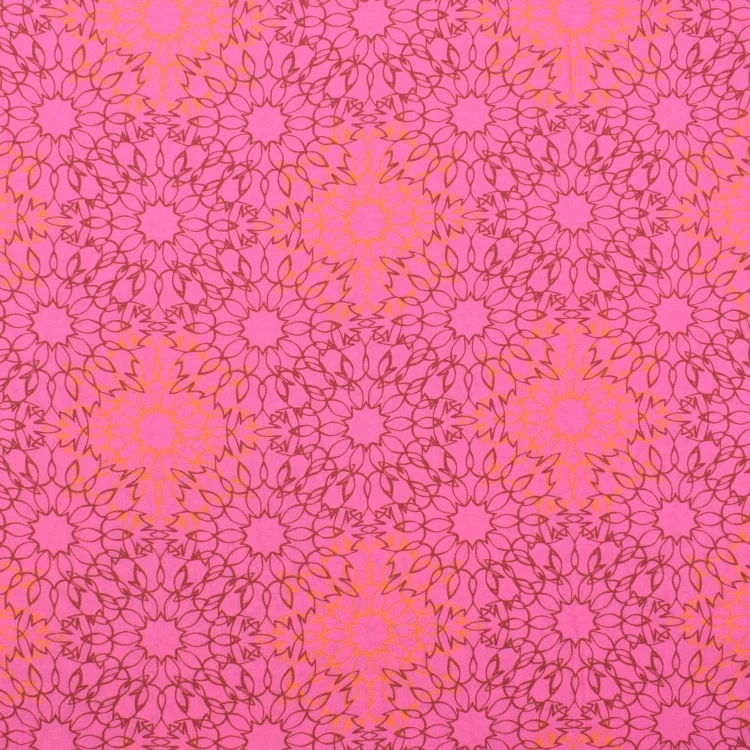 Viskose Voile Mandala, pink