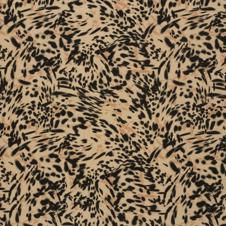 Viskosejersey Animal Skin, beige