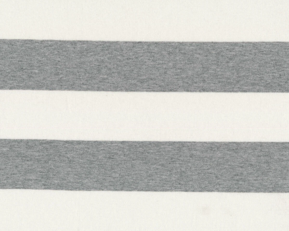 Viskosejersey BLUN STRIPE, Blockstreifen, grau meliert-weiß, Hilco