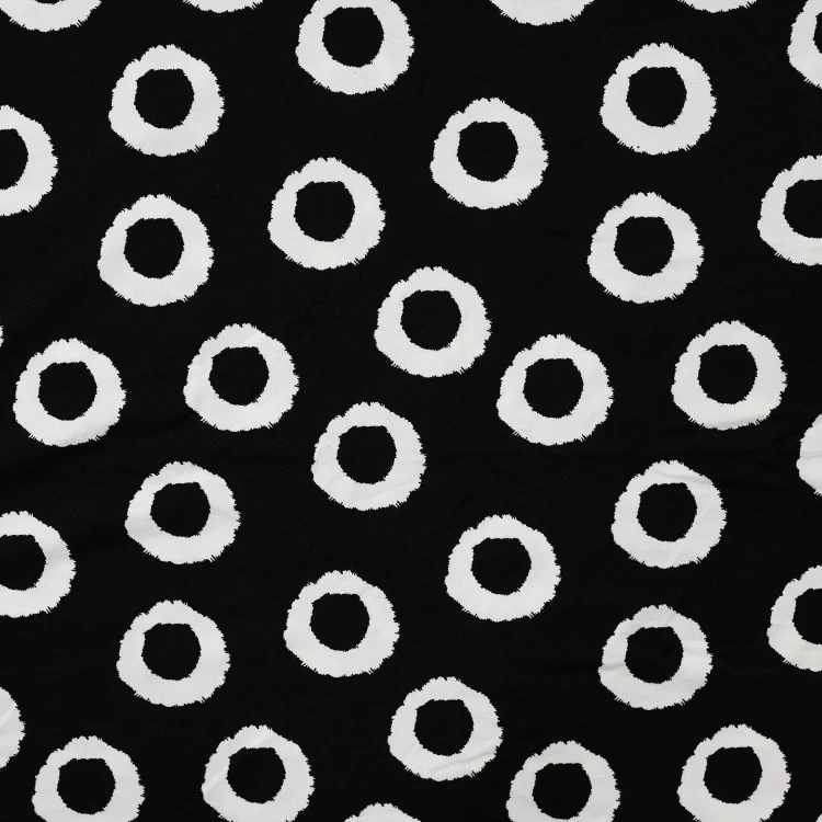 Viskosejersey Circles, schwarz