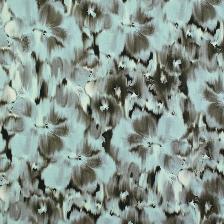 Viskosejersey Faded Flowers, mint