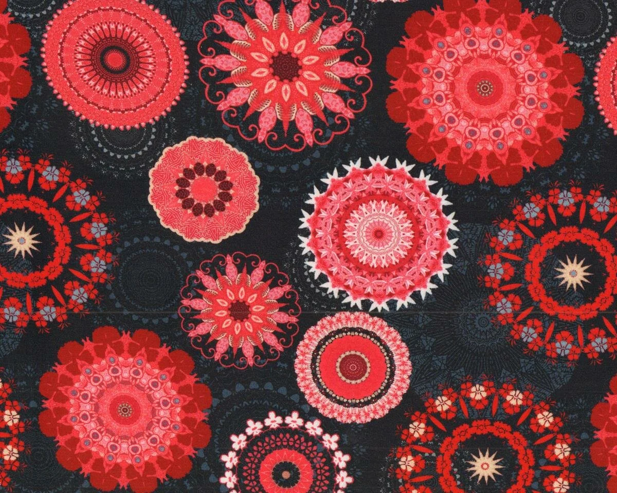 Viskosejersey KABIRA, Mandalas, Hilco
