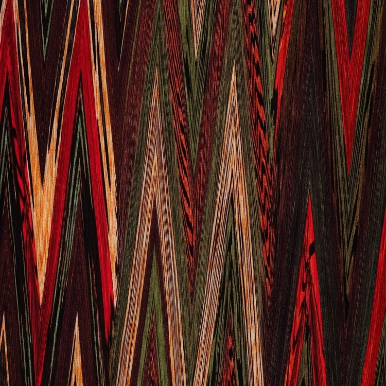 Viskosejersey Zig Zag, rot