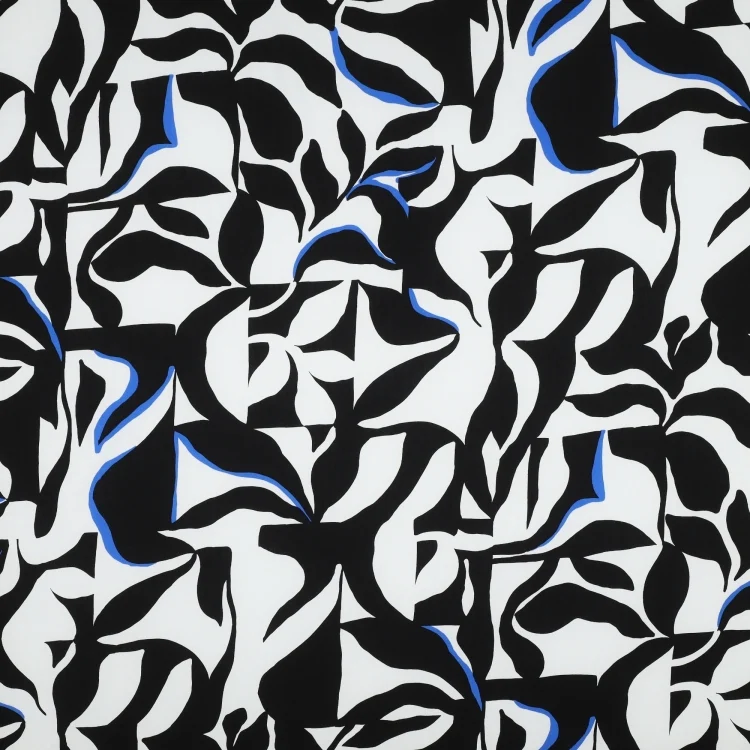 Viskosestoff Abstract, schwarz