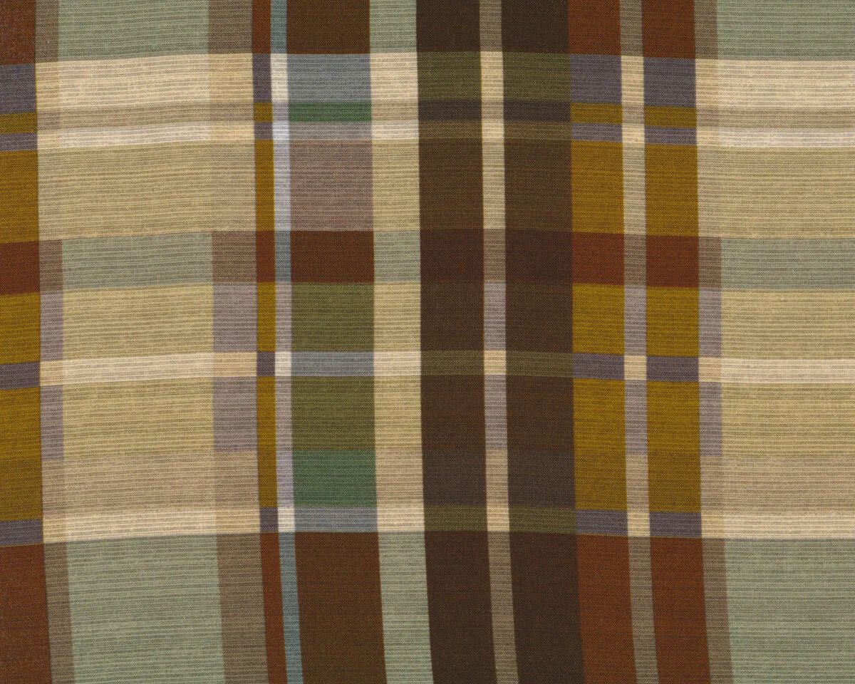 Viskosestoff FEMKE, Karo-Muster, olive-braun, Hilco