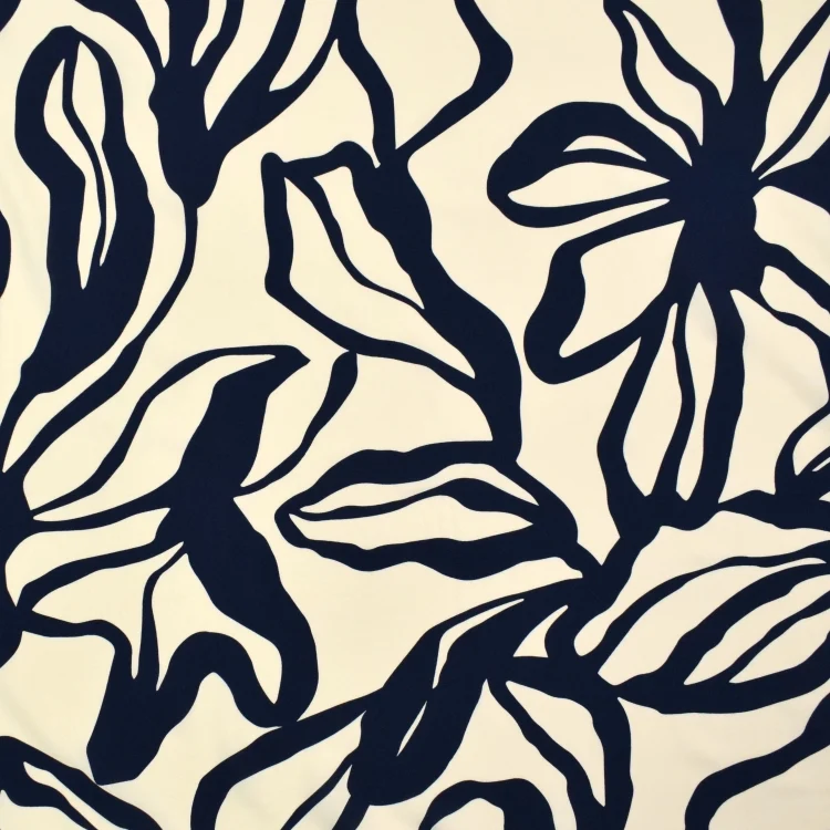 Viskosestoff Leaf Dream, marine