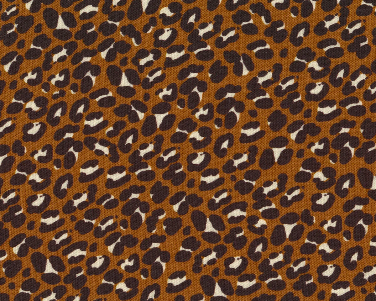 Viskosestoff LIV, Leopardenmuster, braun, Hilco