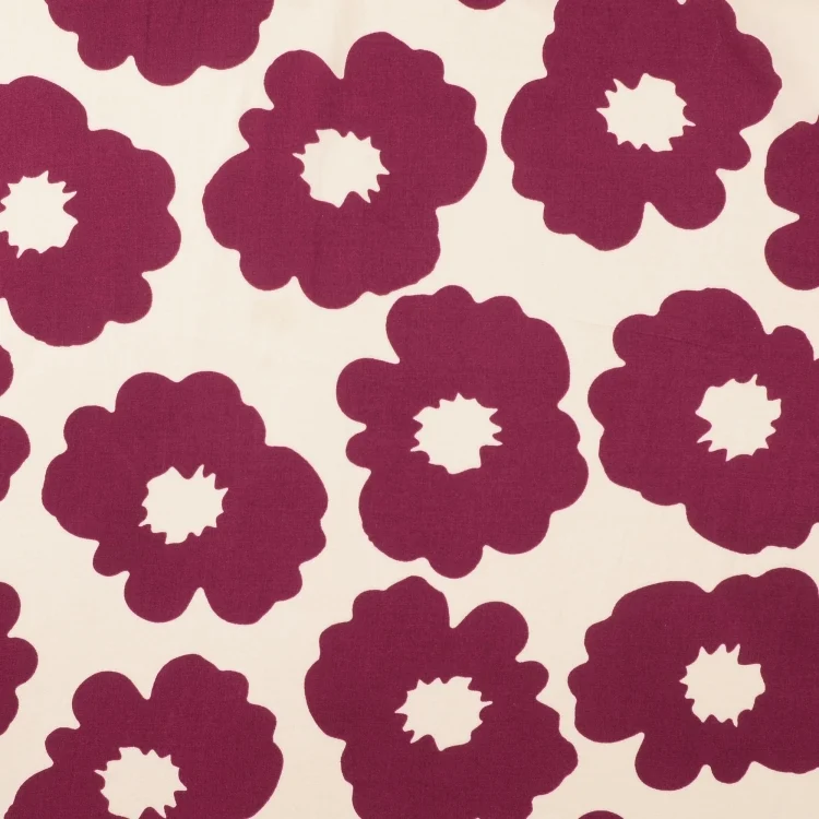 Viskosestoff Shadow Flowers, creme