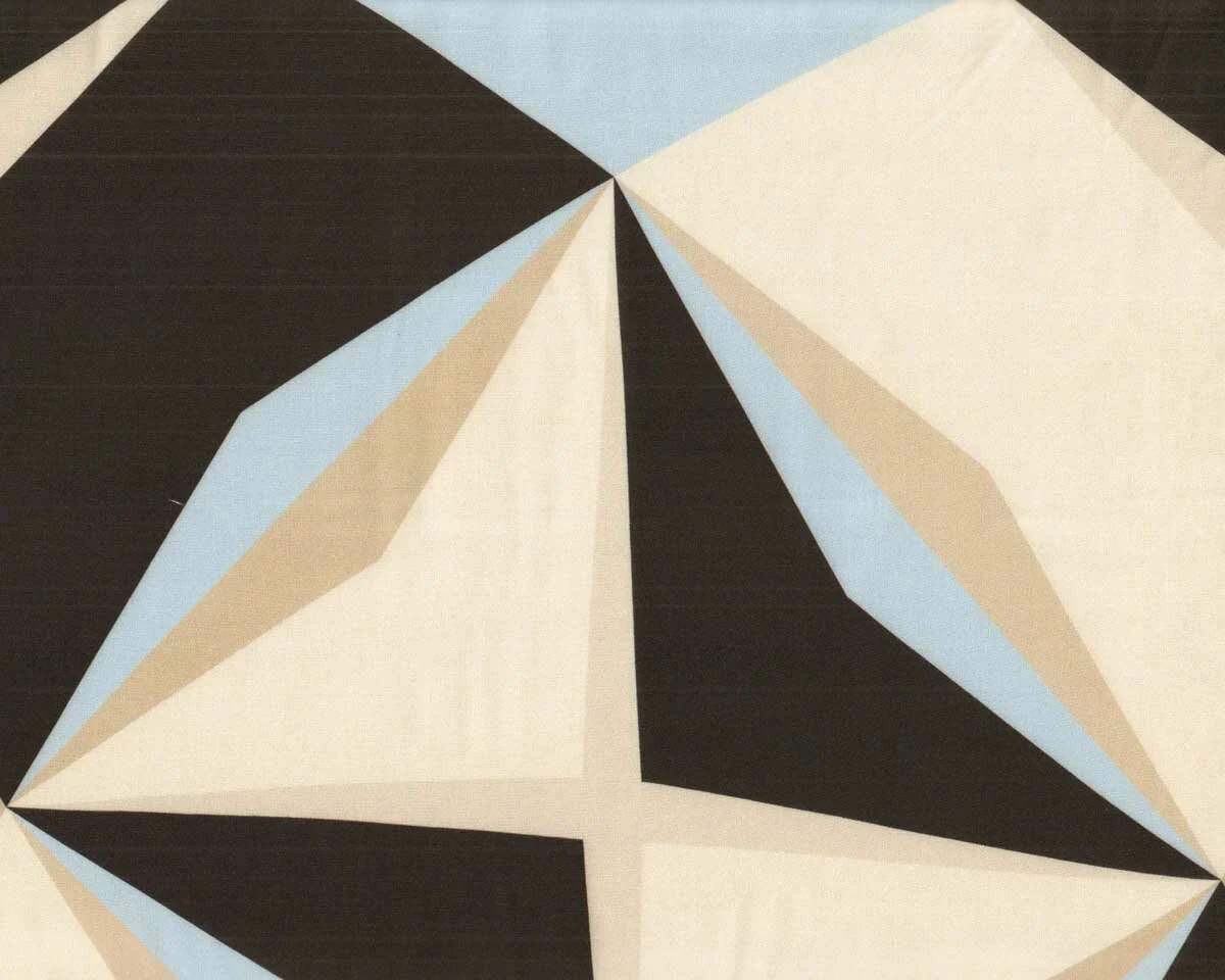 Viskosestoff XANDY, Grafik-Rauten, beige-dunkelbraun, Hilco