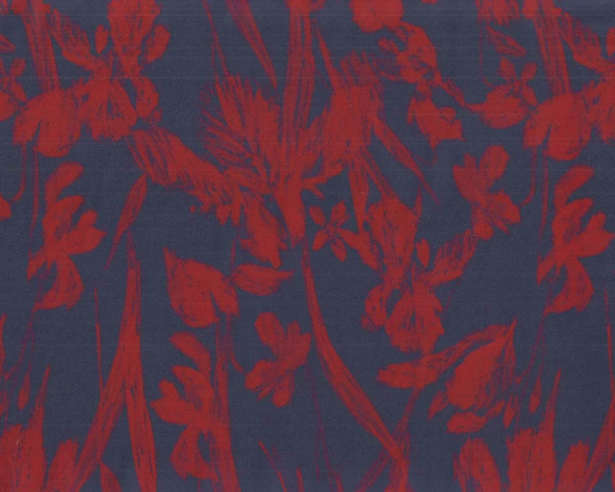 Viskosetwillstoff, TENCEL™ MASCHA, Blumen, fuchsiarot-blau, Hilco