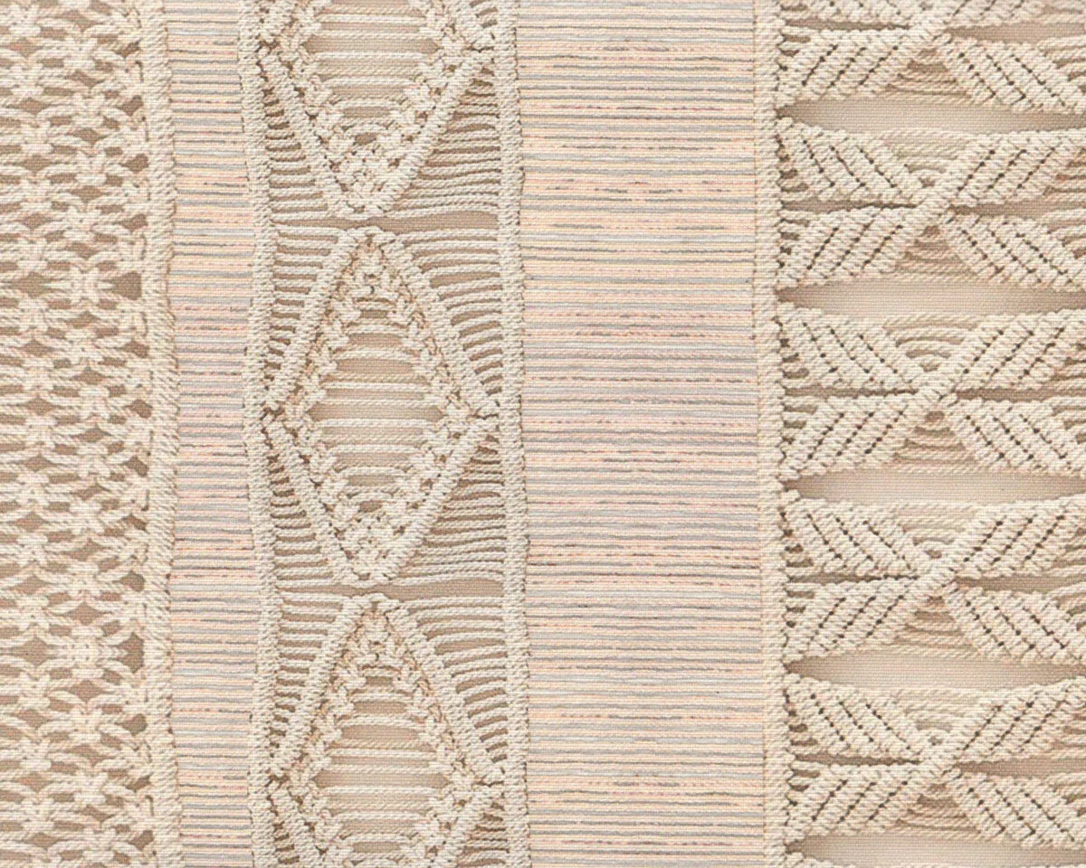 Wachstuch-Baumwollstoff MACRAME, Makramee-Muster