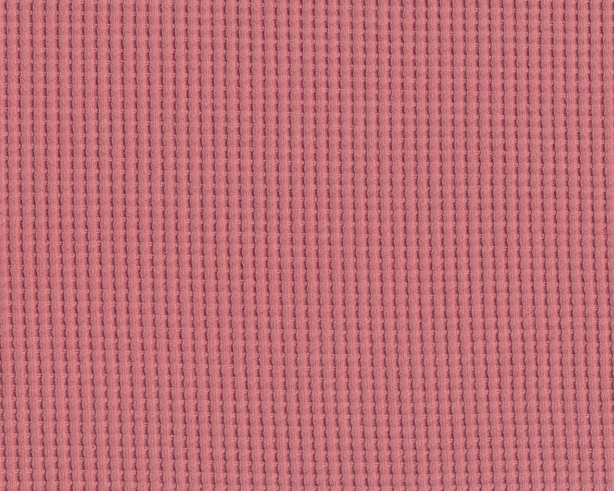 Waffeljersey KNITTED WAFFLE, kräftiges altrosa, Hilco