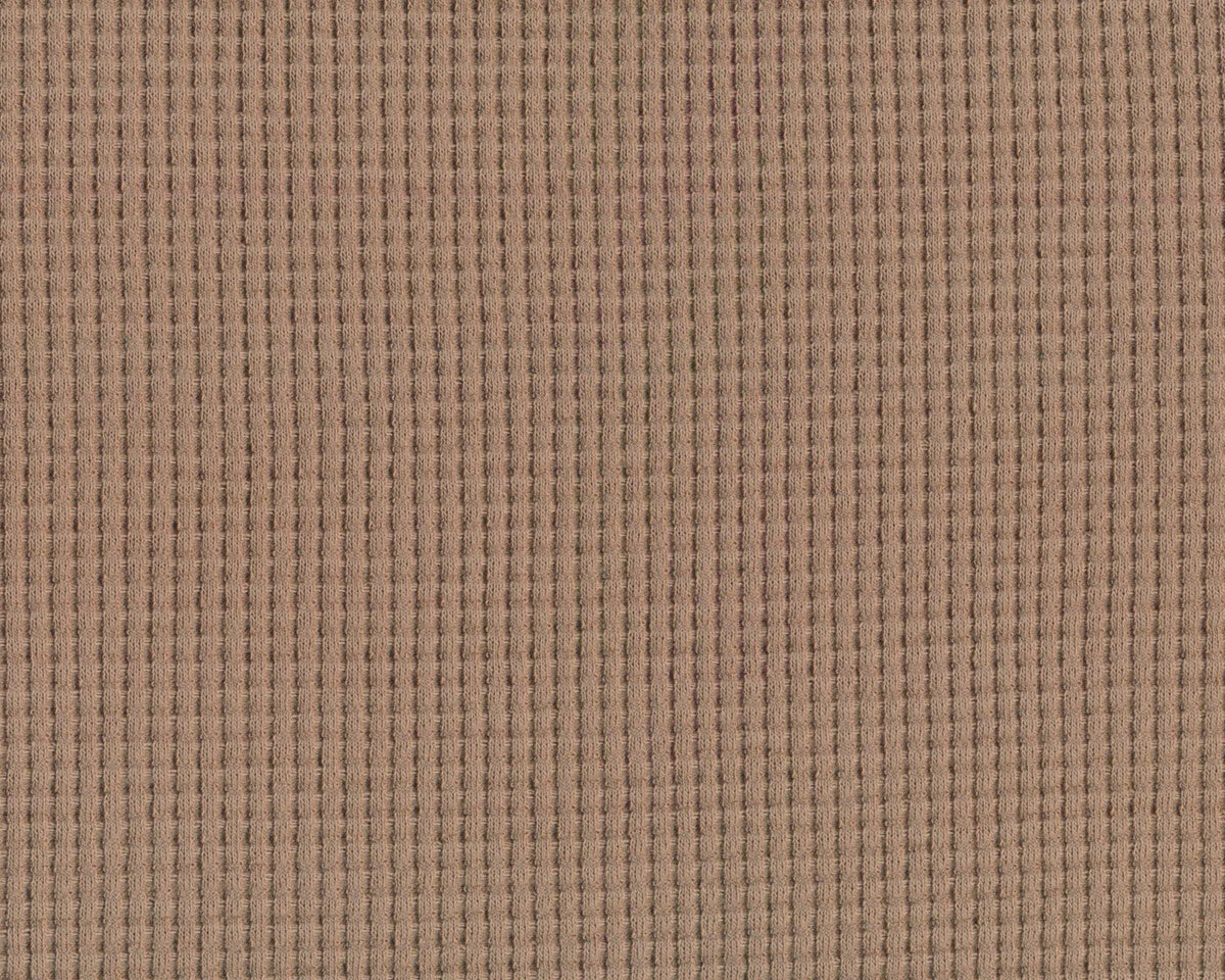 Waffeljersey KNITTED WAFFLE, natur dunkel, Hilco