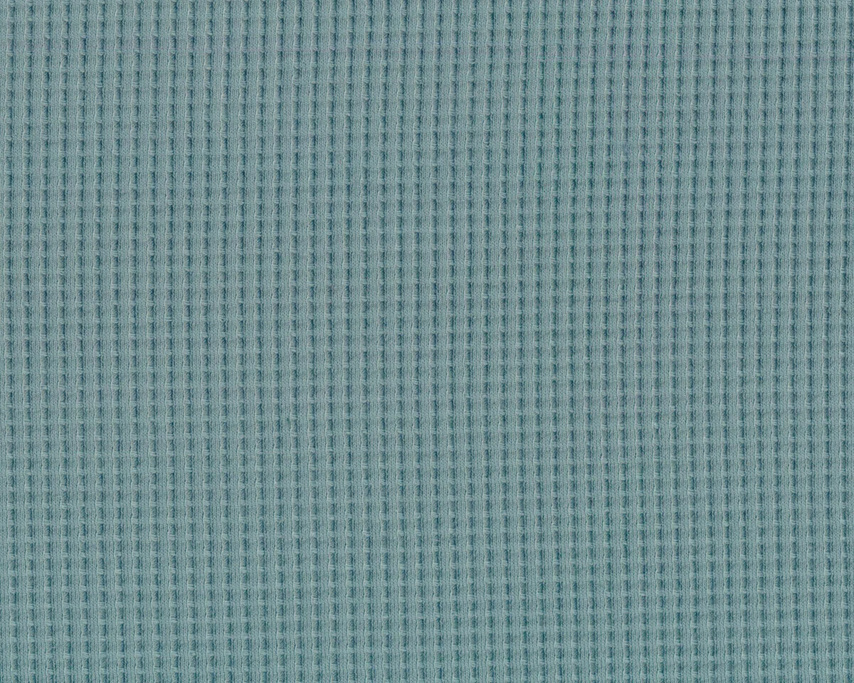 Waffeljersey KNITTED WAFFLE, türkisgrün, Hilco