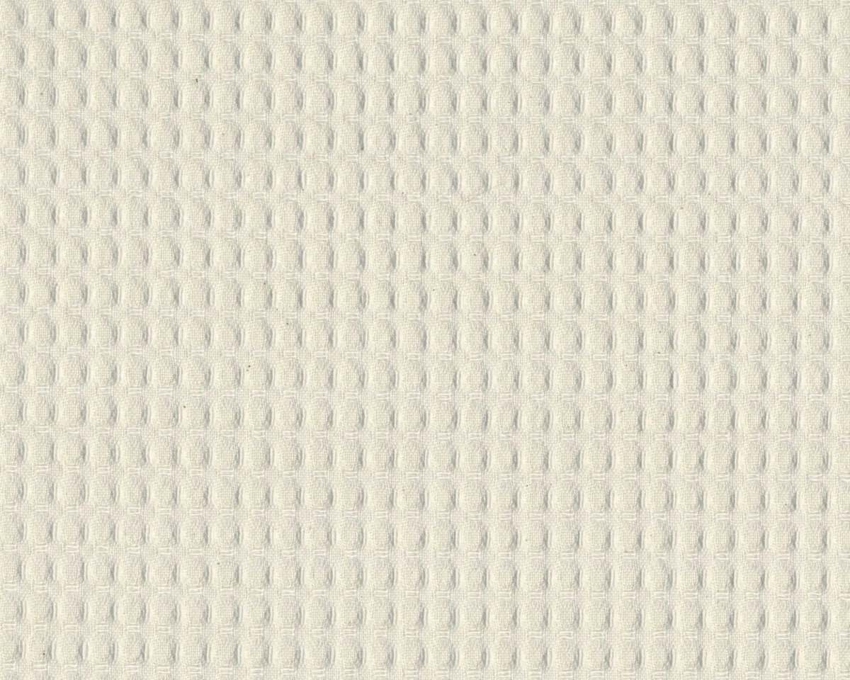 Waffelpique PETIT aus Baumwolle, creme, Leitner Leinen