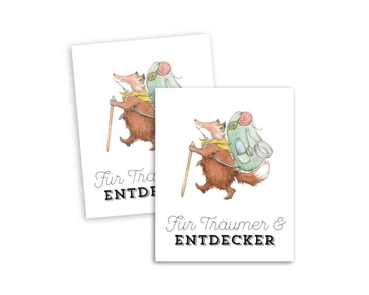 Web-Etikett FÜR TRÄUMER UND ENTDECKER, Acufactum