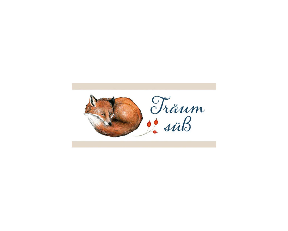 Web-Etikett TRÄUM SÜSS, Fuchs, Acufactum