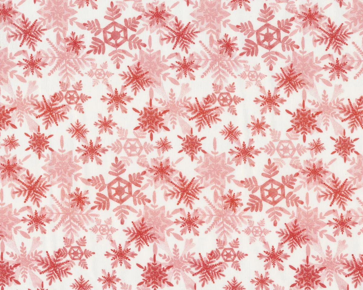 Weihnachtsstoff mit Schneeflocken