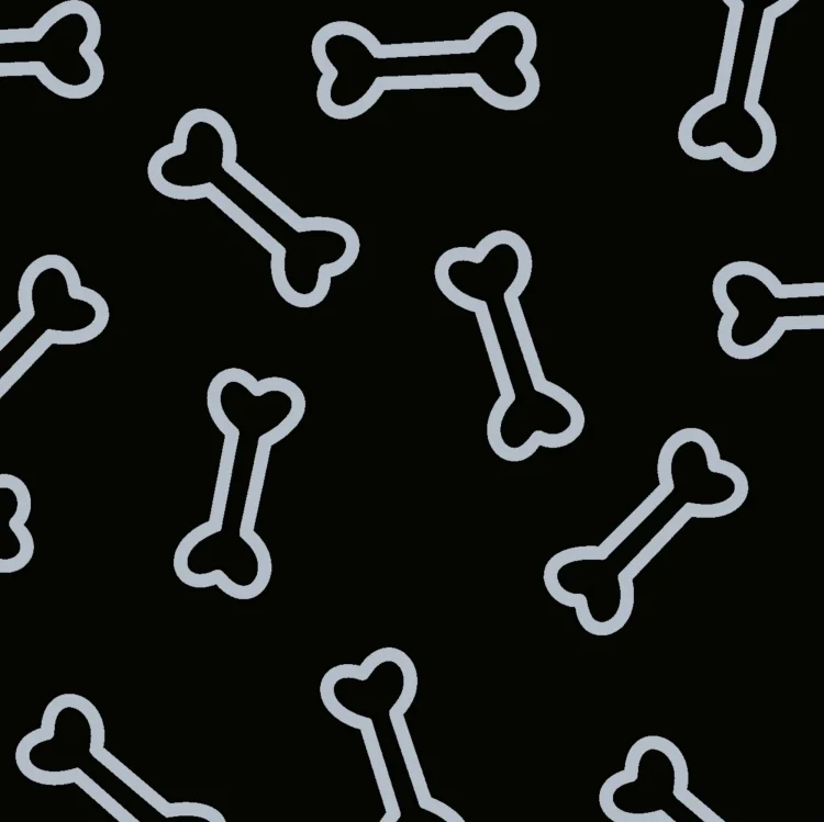 Wellnessfleece Bones, schwarz