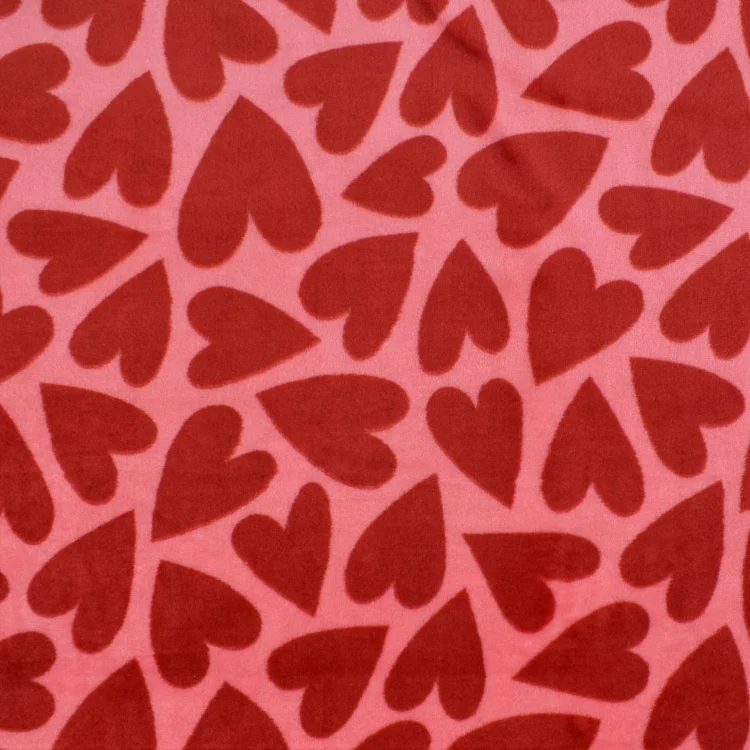 Wellnessfleece Sweet Hearts, rosa