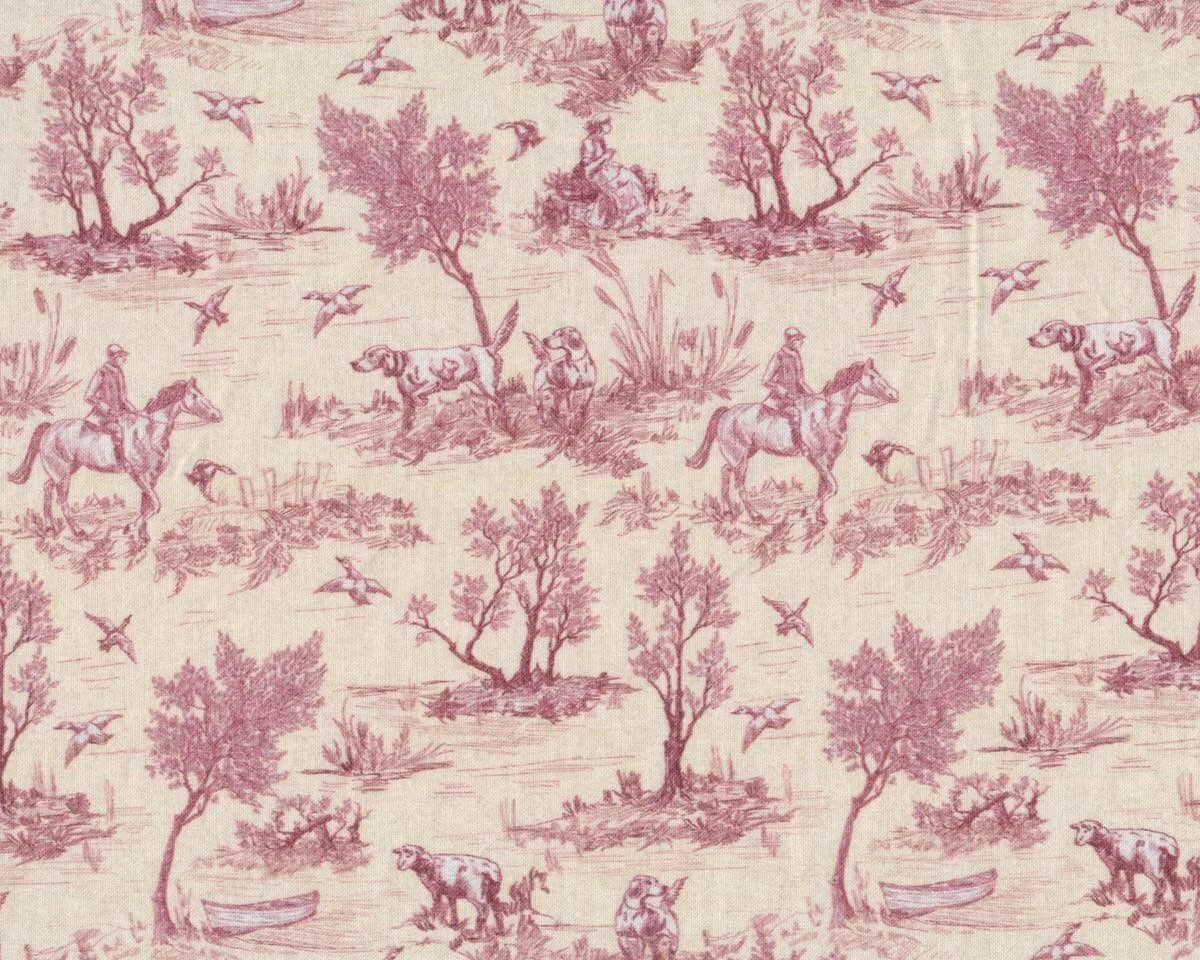 Westfalenstoffe VERSAILLES kbA, Landschaft, creme-rot