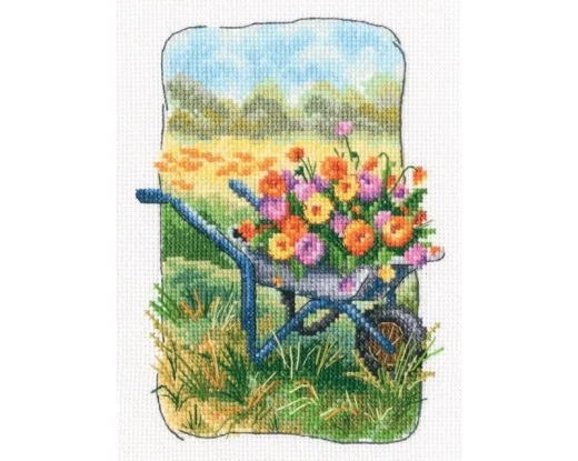 RTO - Grandmother's Old Garden - Wheelbarrow with Flowers