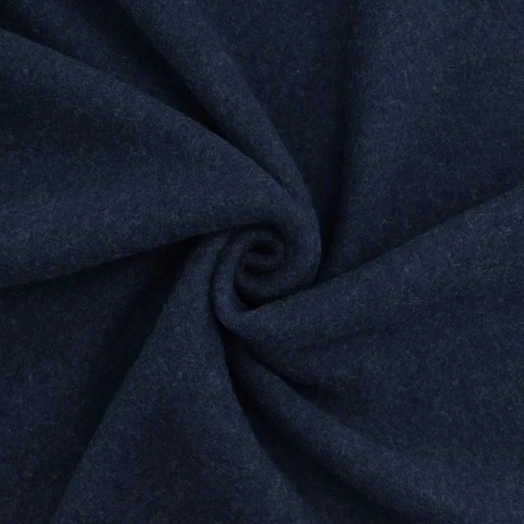 Wollfleece uni, dunkelblau