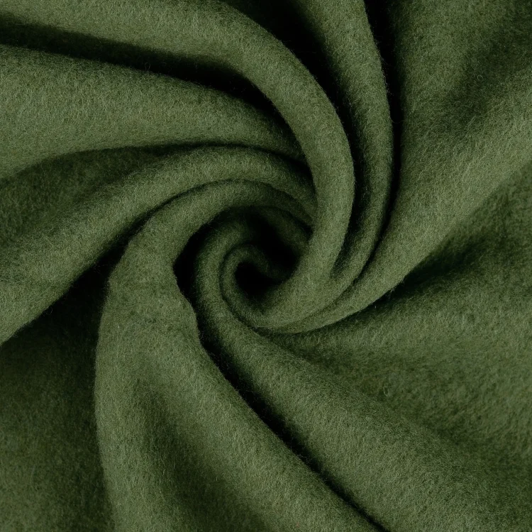 Wollfleece uni, dunkelgrün