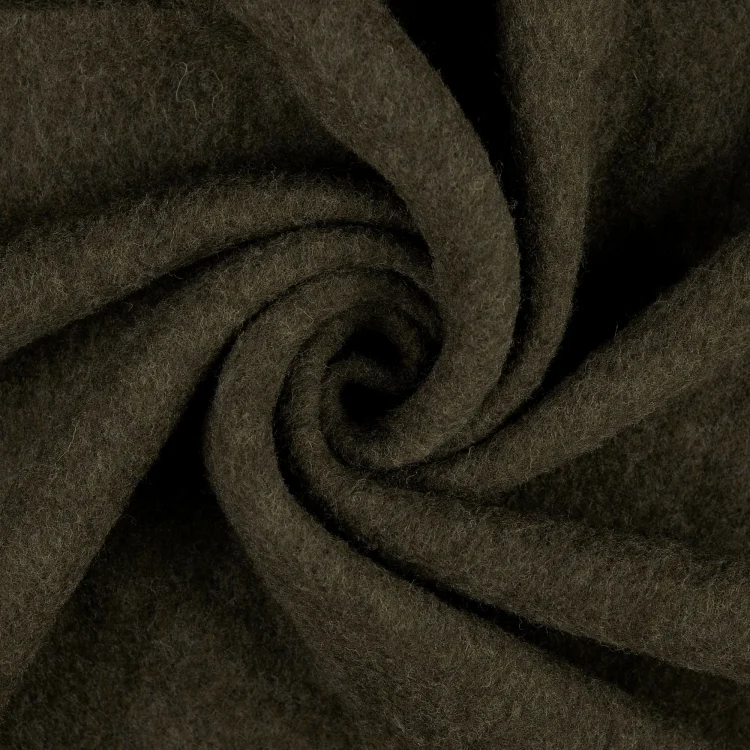 Wollfleece uni, dunkelolivgrün